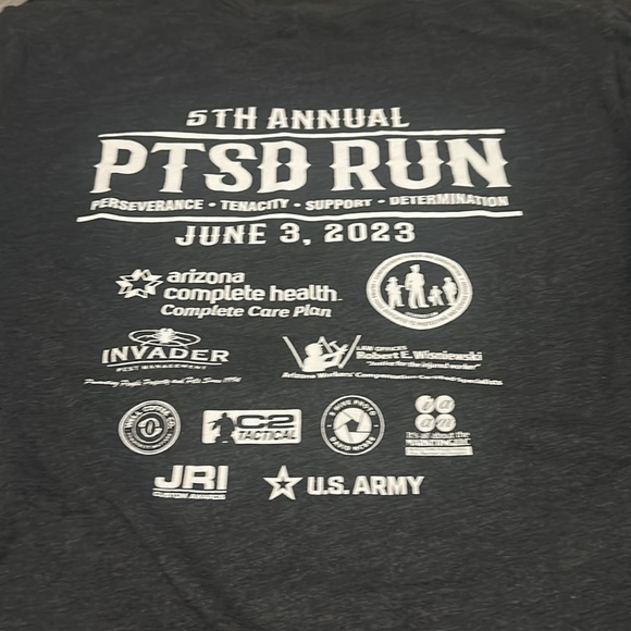 PTSD perseverance.  Tenacity.  Support.  Determination -GrayBlack 2 med 1 large - Picture 8 of 8